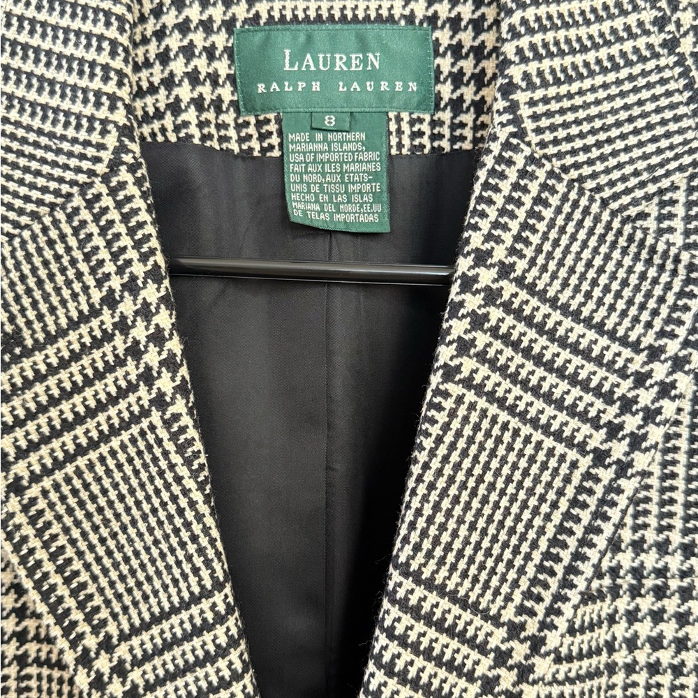 Ralph Lauren Black and White Plaid Blazer - Picture 2 of 6